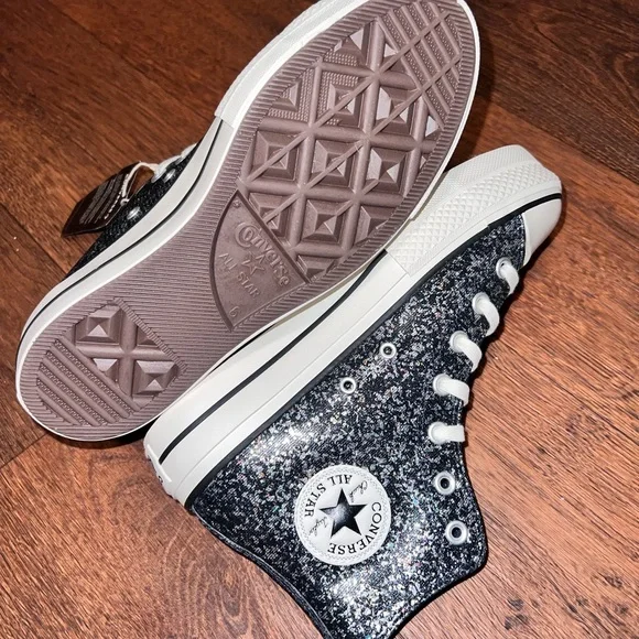 Converse Black and White Speckled High-Tops - Picture 5 of 7